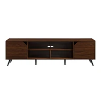 Walnut Contemporary 2-Door TV Stand