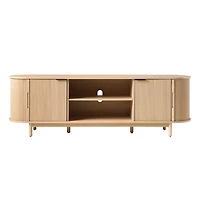 White Oak Modern Reeded TV Stand