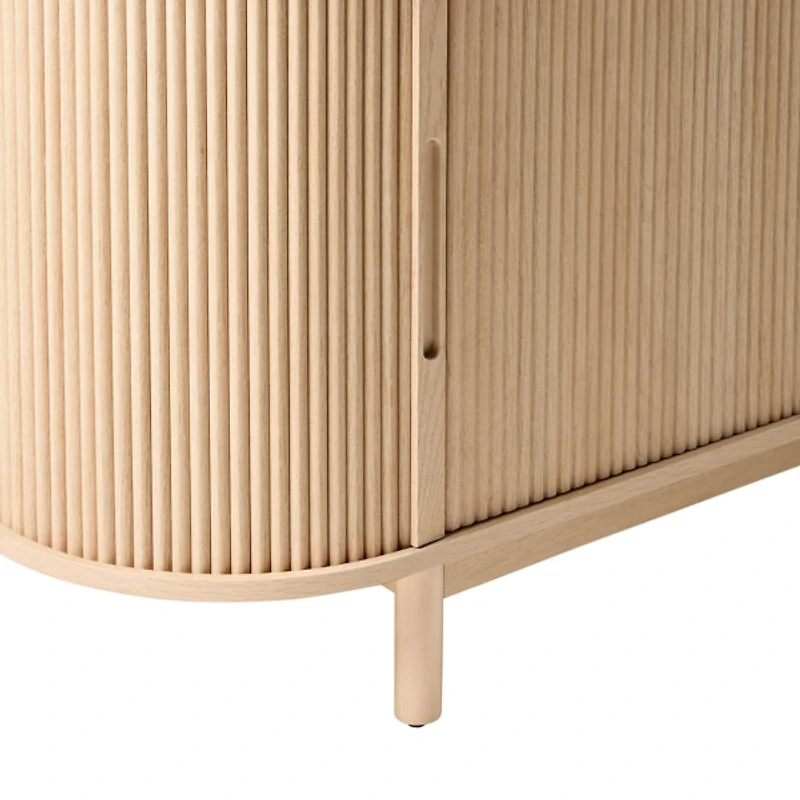 White Oak Modern Reeded TV Stand