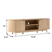 White Oak Modern Reeded TV Stand