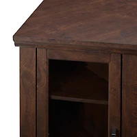 Walnut Fireplace Corner TV Stand