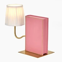 LED Pink Resin Bookshelf Lamp