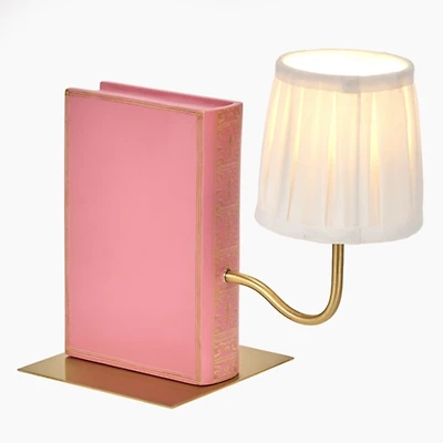 LED Pink Resin Bookshelf Lamp