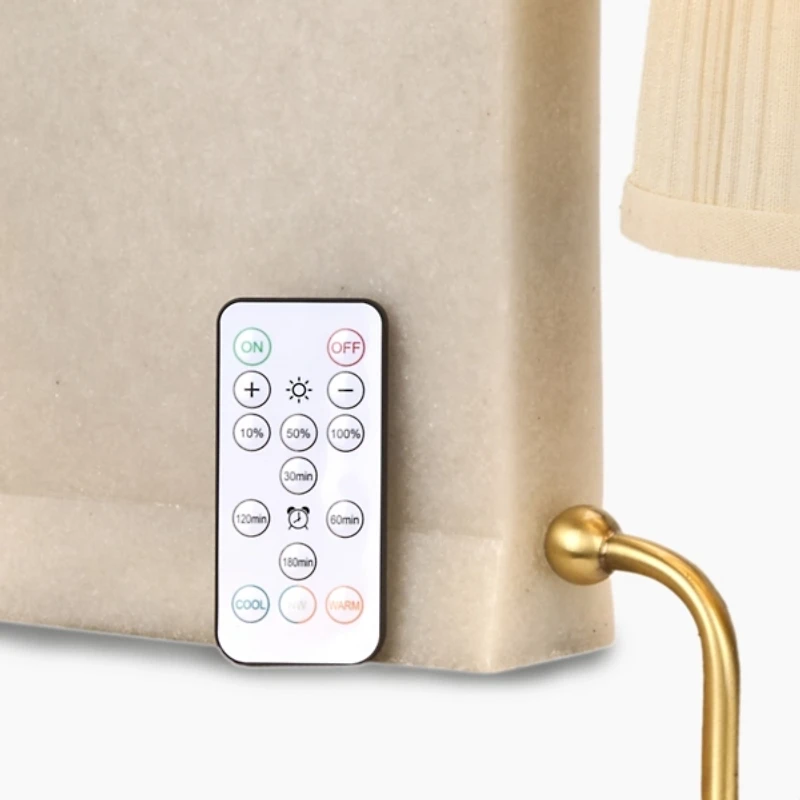 LED Faux Marble Bookshelf Lamp