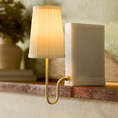 LED Faux Marble Bookshelf Lamp