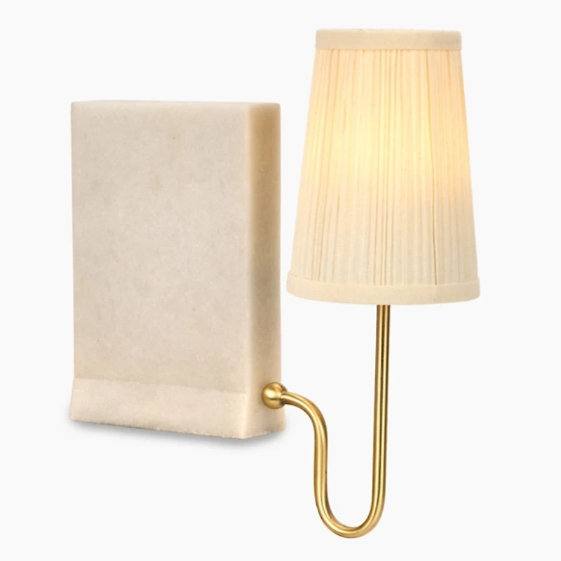 LED Faux Marble Bookshelf Lamp