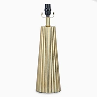 Gold Leaf Ribbed Tapered Table Lamp
