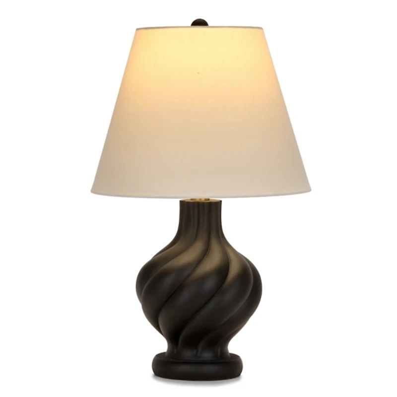 Aruna Black Swirl Table Lamp