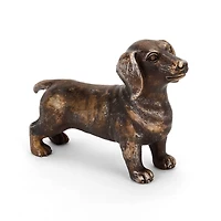 Antique Gold Dachshund Figurine