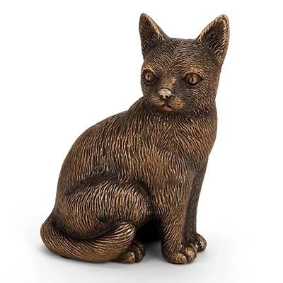 Antique Gold Cat Figurine