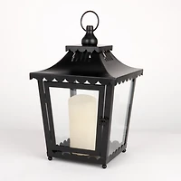 Black Metal Scalloped Lantern