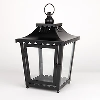 Black Metal Scalloped Lantern
