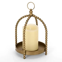 Victoria Gold Bead Lantern, 16.5 in.