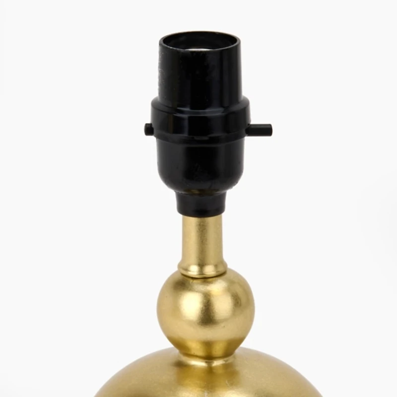 Round Gold Table Lamp with Mini Bows