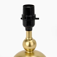 Round Gold Table Lamp with Mini Bows