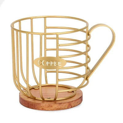 Gold Metal Coffee Cup Basket
