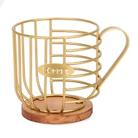 Gold Metal Coffee Cup Basket