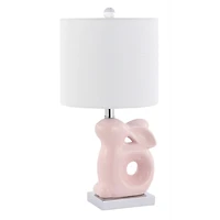 SAFAVIEH Pink Ceramic Bunny Kids Table Lamp