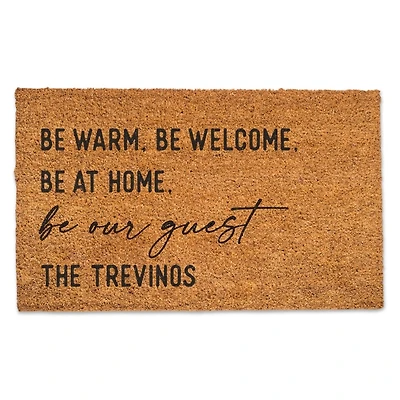 Personalized Be Warm Be Welcome Doormat