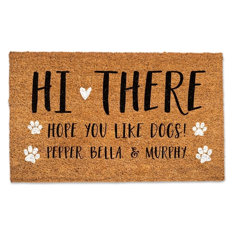 Personalized Hope You Like Dogs Doormat