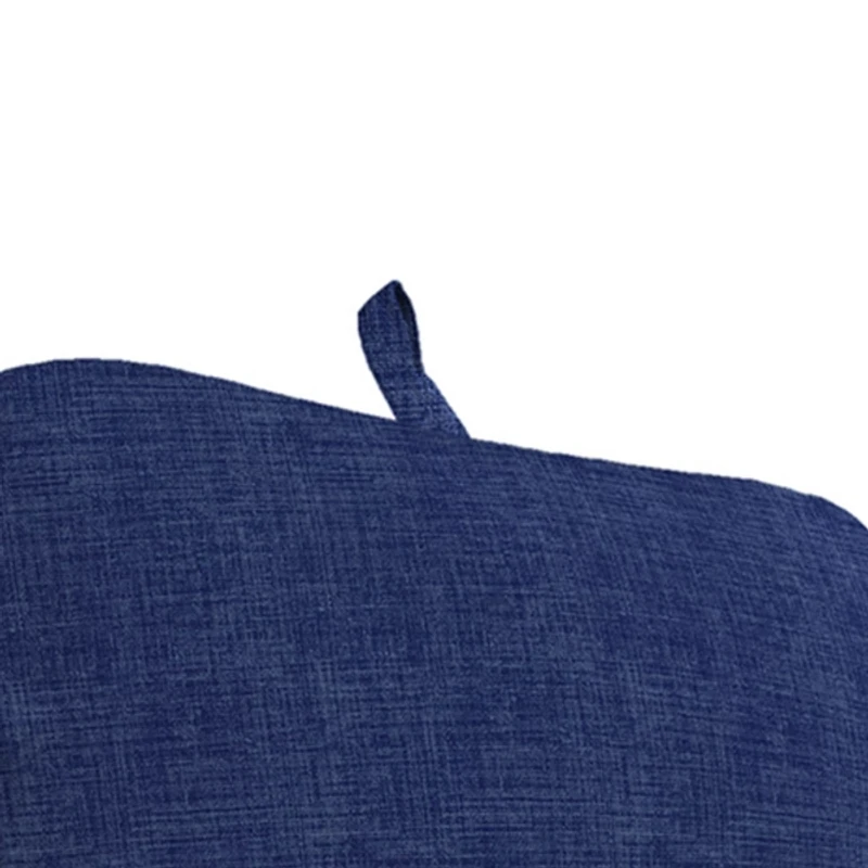 Indigo Blue Crosshatch Outdoor Chaise Cushion