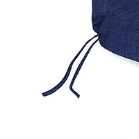 Indigo Blue Crosshatch Outdoor Chaise Cushion