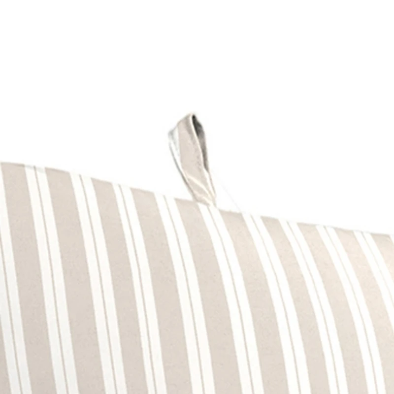 Sand & White Stripe Outdoor Chaise Cushion