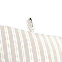 Sand & White Stripe Outdoor Chaise Cushion