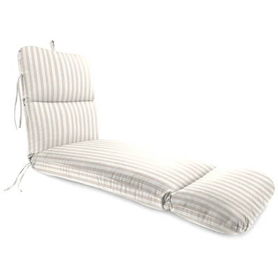 Sand & White Stripe Outdoor Chaise Cushion