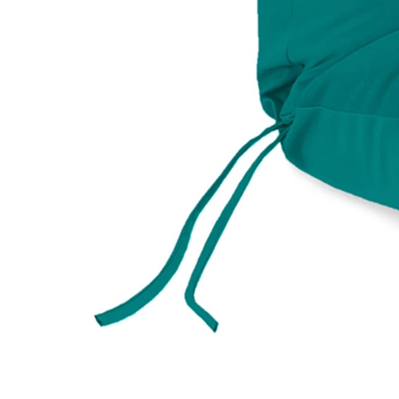 Celestial Teal Outdoor Chaise Cushion with Ties