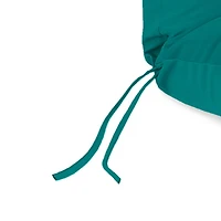 Celestial Teal Outdoor Chaise Cushion with Ties