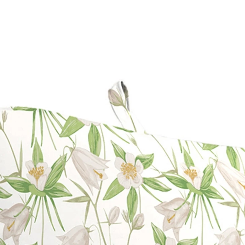 Cream Floral Outdoor Chaise Cushion with Ties