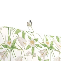 Cream Floral Outdoor Chaise Cushion with Ties