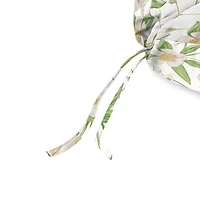 Cream Floral Outdoor Chaise Cushion with Ties