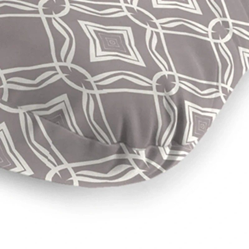 Gray Quatrefoil Outdoor Chaise Cushion