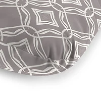 Gray Quatrefoil Outdoor Chaise Cushion