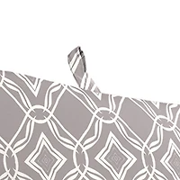 Gray Quatrefoil Outdoor Chaise Cushion