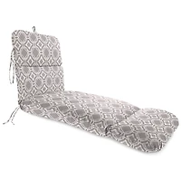 Gray Quatrefoil Outdoor Chaise Cushion