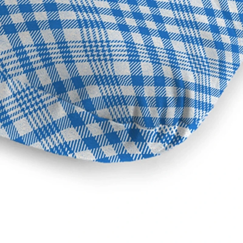 Wetland Blue Plaid Outdoor Chaise Cushion