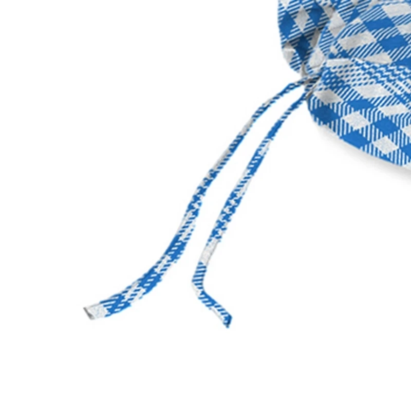 Wetland Blue Plaid Outdoor Chaise Cushion