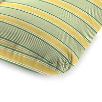 Yellow & Green Striped Chaise Cushion