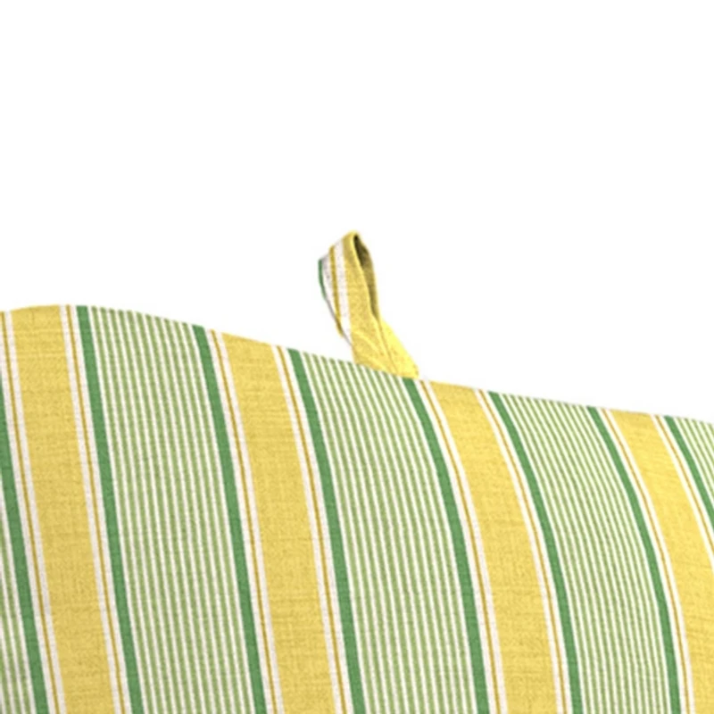 Yellow & Green Striped Chaise Cushion