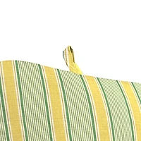 Yellow & Green Striped Chaise Cushion