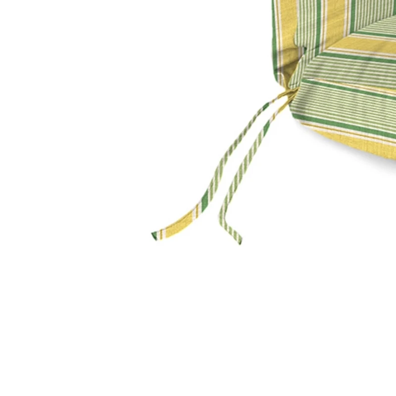 Yellow & Green Striped Chaise Cushion
