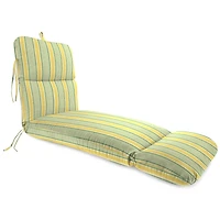 Yellow & Green Striped Chaise Cushion