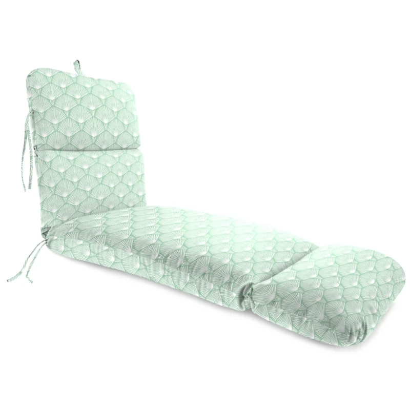 Seagreen Geometric Outdoor Chaise Cushion