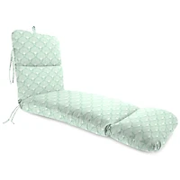 Seagreen Geometric Outdoor Chaise Cushion