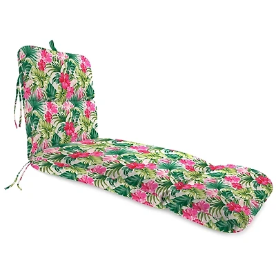 Tropical Hibiscus Outdoor Chaise Cushion, 22x74