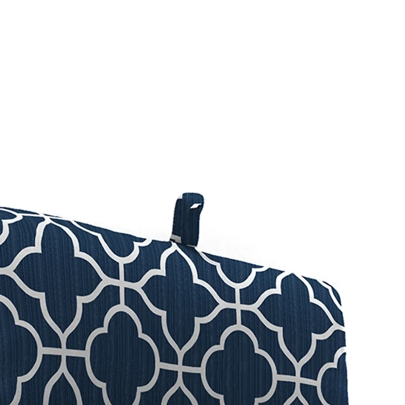 Ocean Blue Quatrefoil Chaise Cushion, 22x72