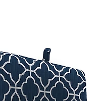 Ocean Blue Quatrefoil Chaise Cushion, 22x72